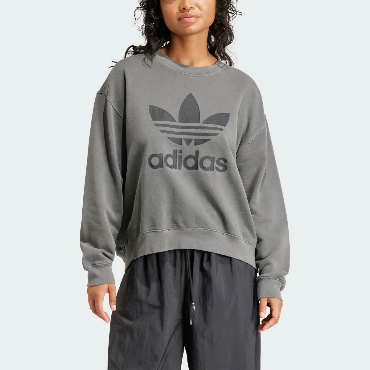 Adidas Washed Trefoil Sweatshirt. 1