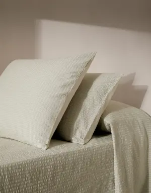 Woven stripe seersucker pillowcase 60x60cm