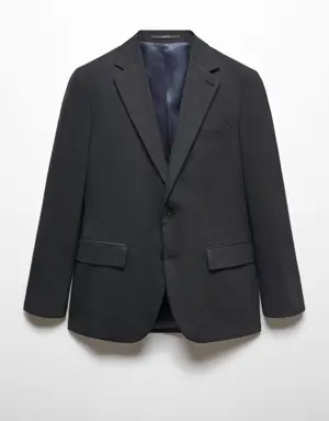 Slim fit cold wool suit jacket