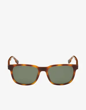 Lacoste Rechteckige French Open Herren-Sonnenbrille aus Kunststoff