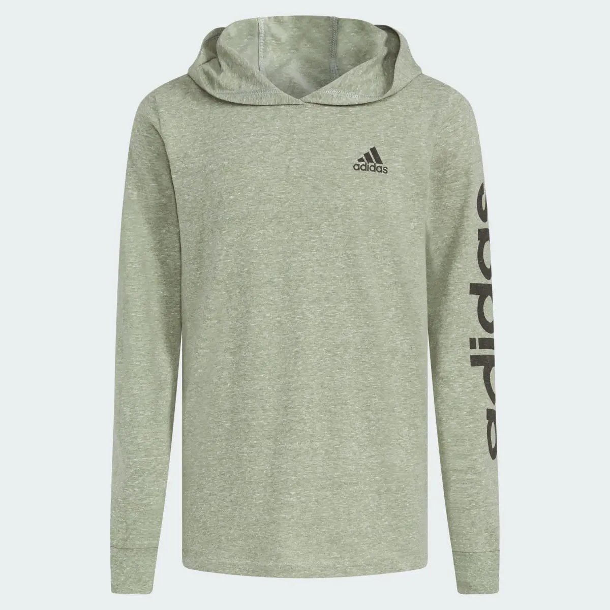 Adidas Long Sleeve Snow Heather Hooded Tee (Extended Size). 3