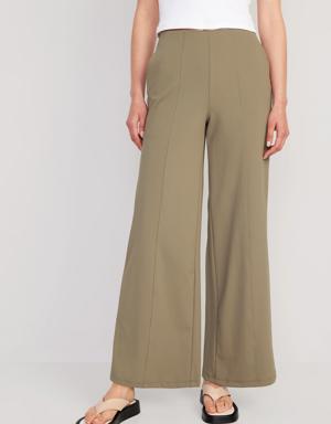 Old Navy High-Waisted PowerSoft Wide-Leg Pants for Women green
