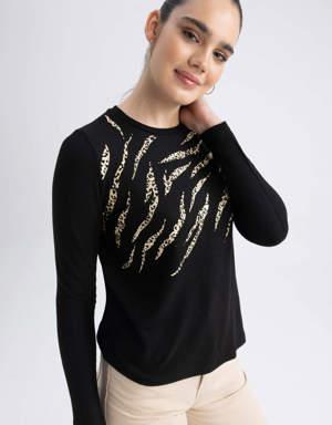 Defacto Traditional Regular Fit Bisiklet Yaka Zebra Desenli Uzun Kollu Tişört. 3 Defacto Traditional Regular Fit Bisiklet Yaka Zebra Desenli Uzun Kollu Tişört. 3