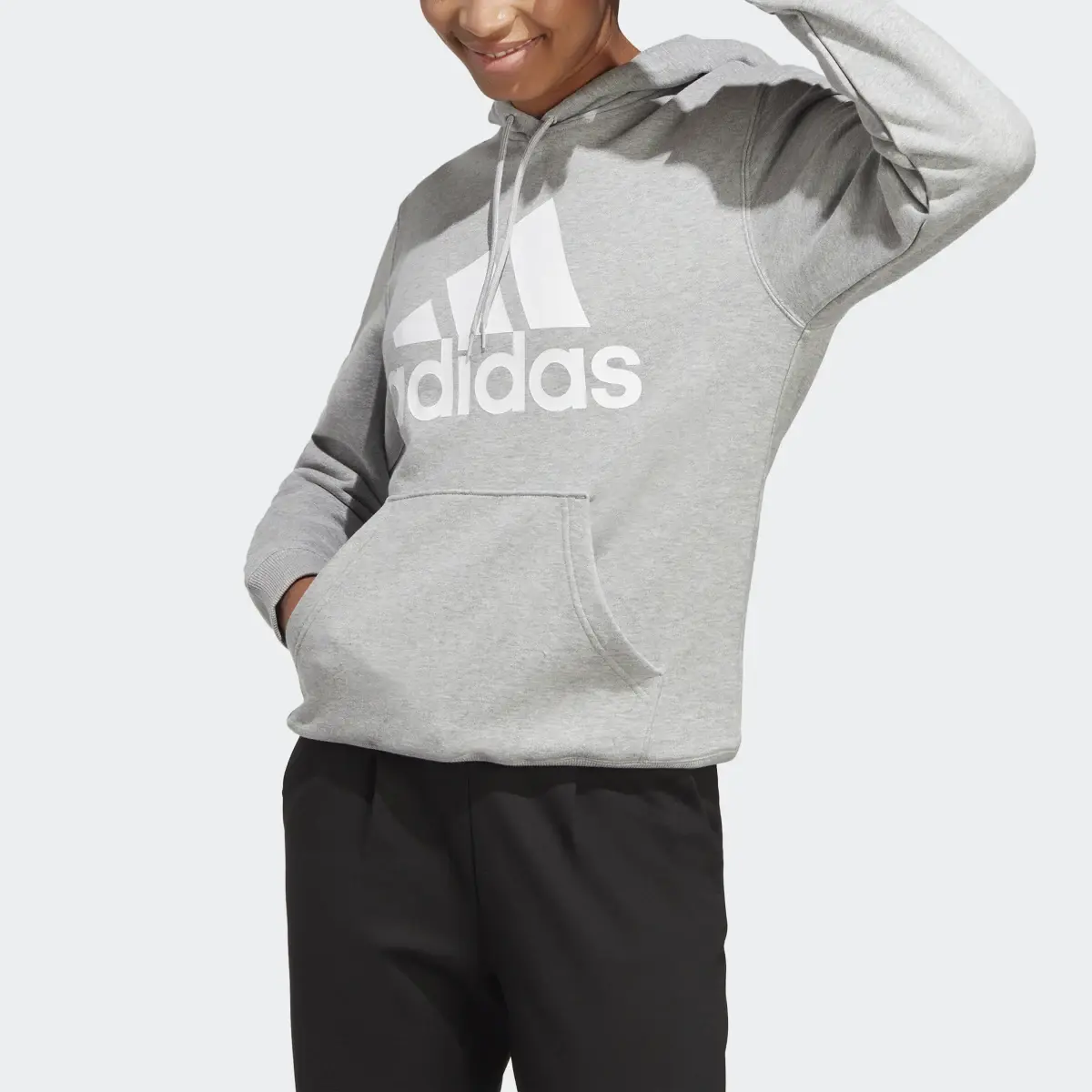 Adidas Sweat-shirt à capuche en molleton coupe standard Big Logo Essentials. 1