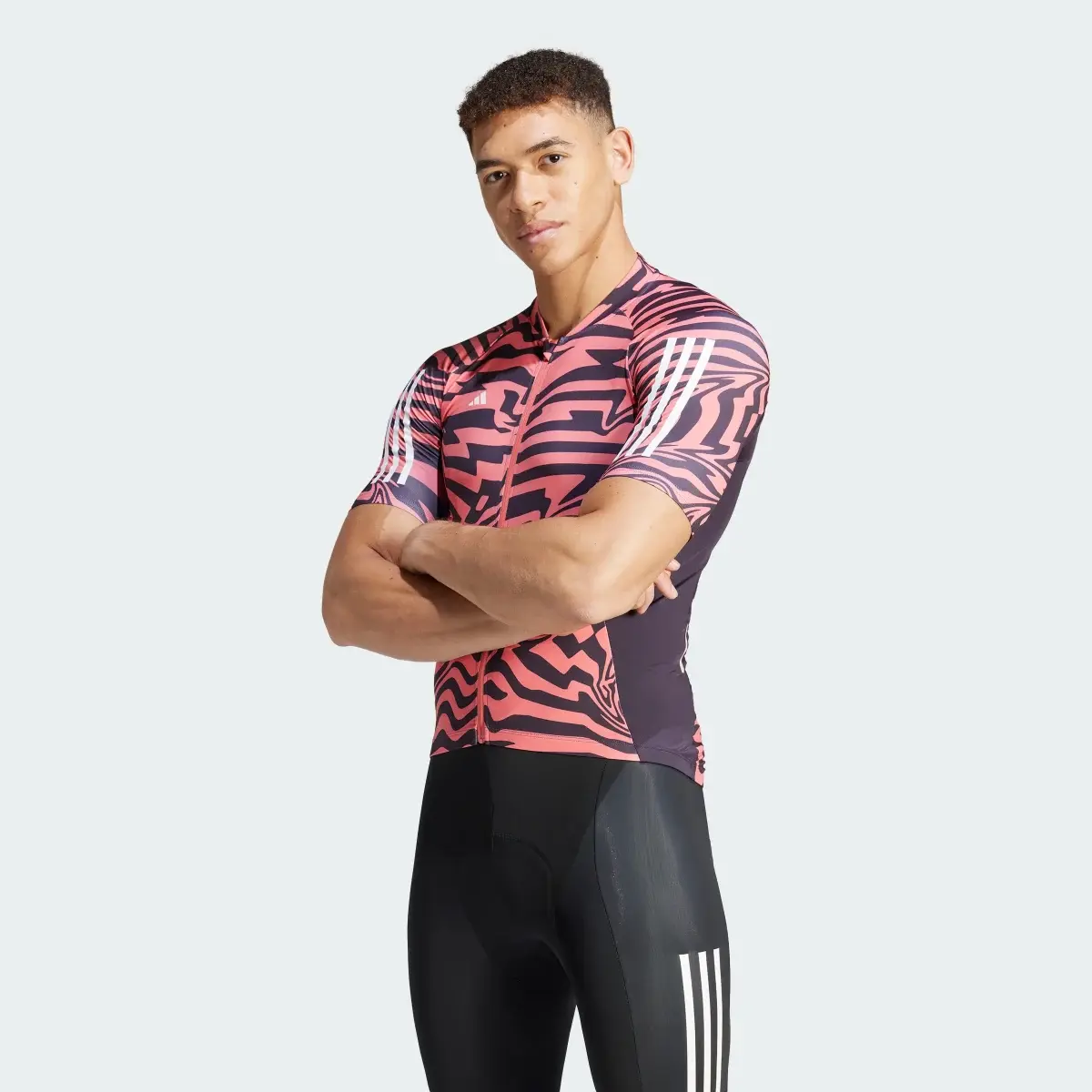 Adidas Essentials 3-Stripes Fast Zebra Cycling Jersey. 2