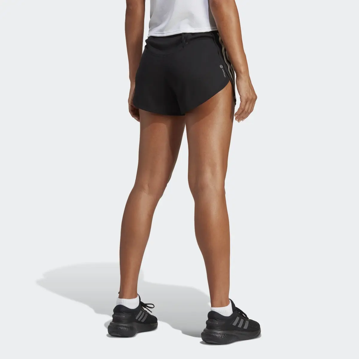 Adidas Run Icons 3-Stripes Low Carbon Running Shorts. 2