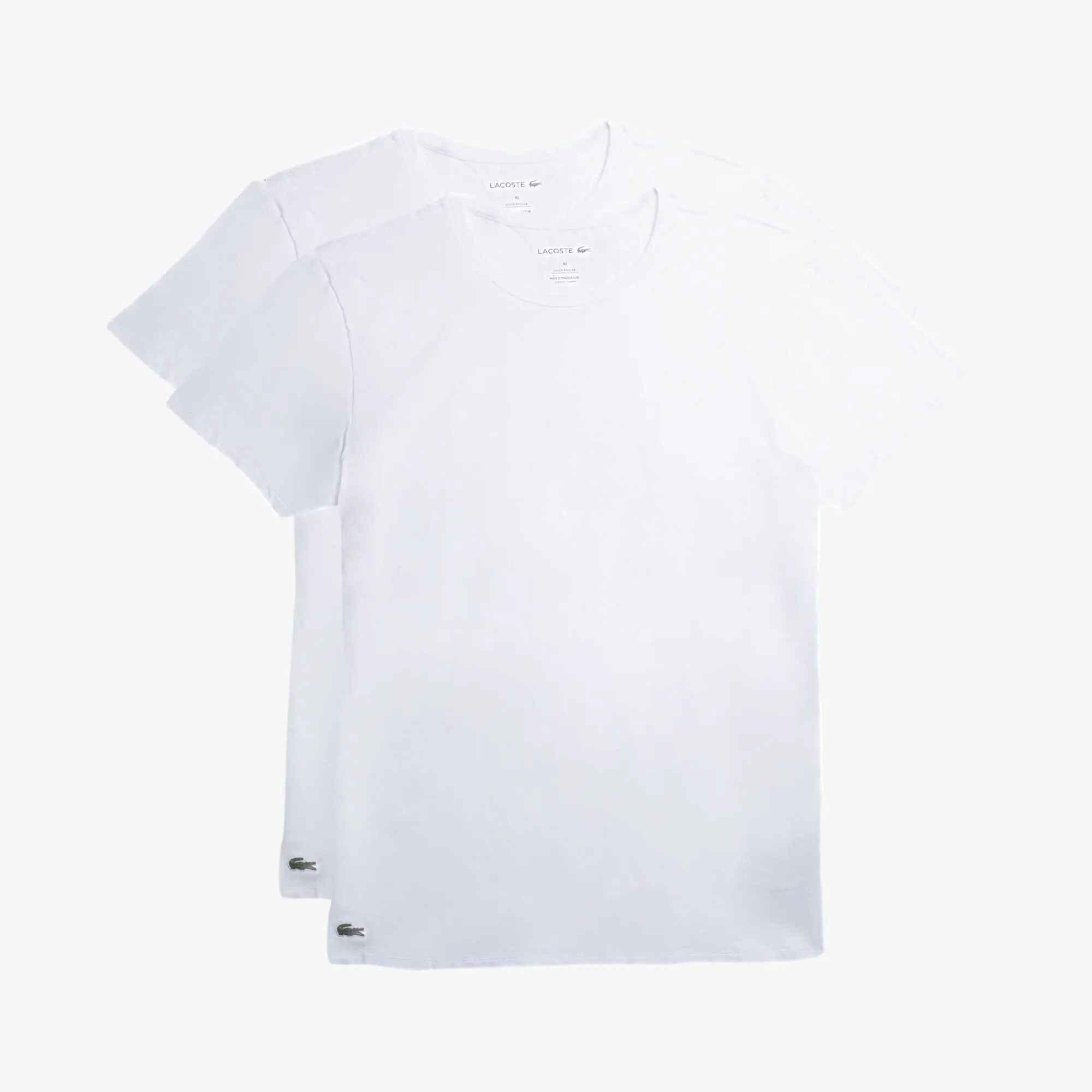 Lacoste Men’s Crew Neck Cotton Lounge T-Shirt 2-Pack. 1
