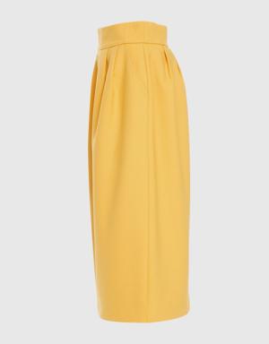 High Waist Yellow Pencil Skirt