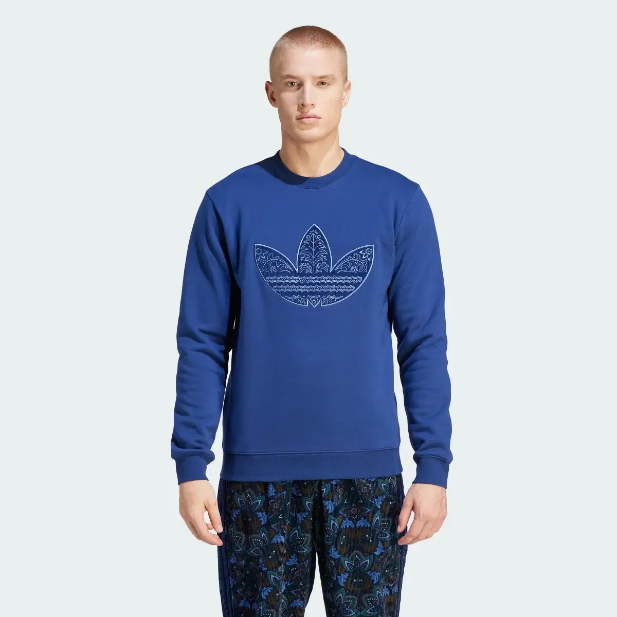 Adidas Corduroy Appliqué Crewneck Sweatshirt. 2