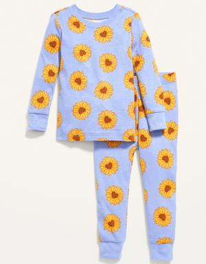 Unisex Printed Pajama Set for Toddler & Baby yellow