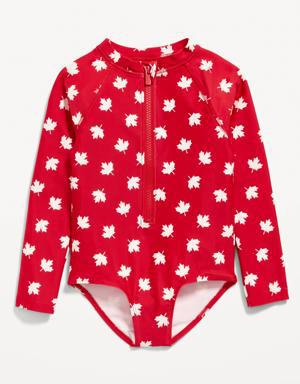 Old Navy Printed One-Piece Rashguard Swimsuit for Toddler & Baby multi