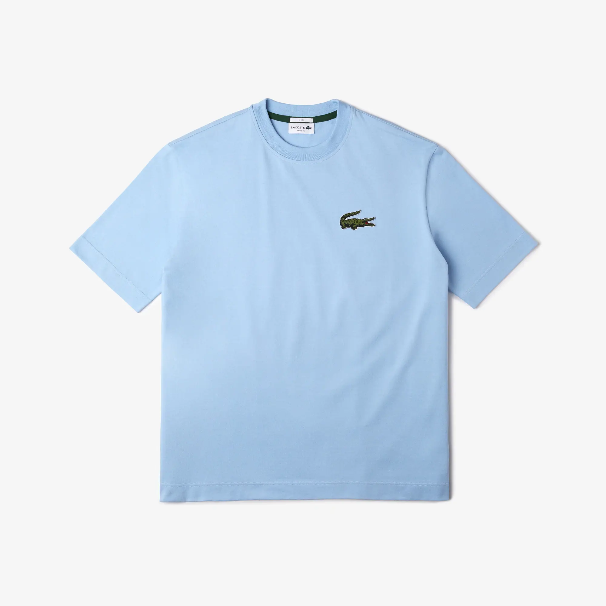 Lacoste T-shirt unisexe loose fit avec grand crocodile coton biologique. 2 Lacoste T-shirt unisexe loose fit avec grand crocodile coton biologique. 2