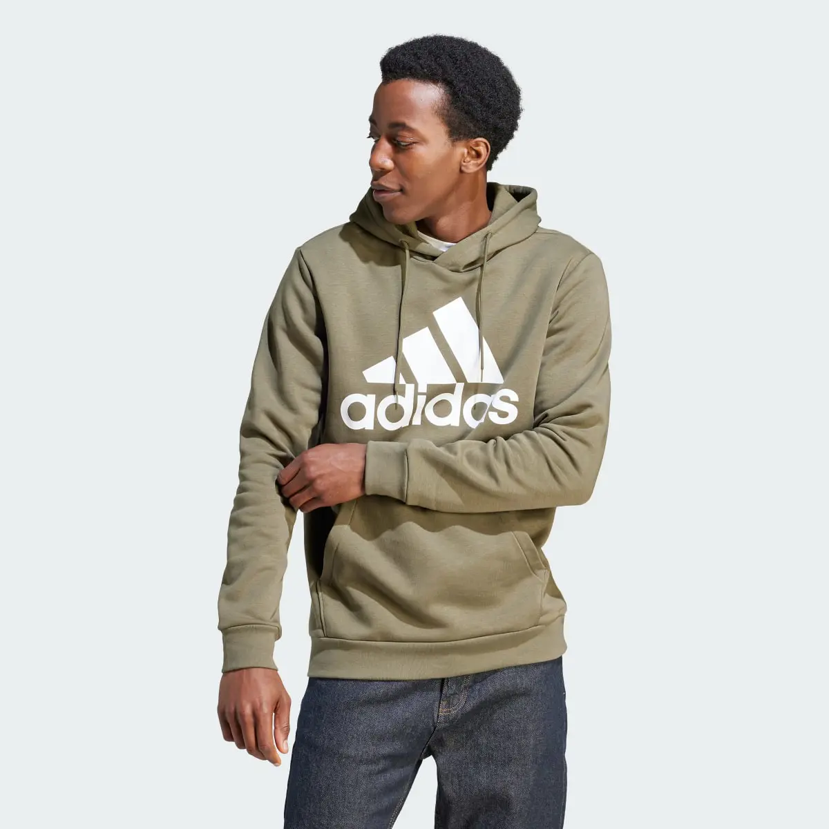 Adidas Felpa con cappuccio Essentials Fleece Big Logo. 2