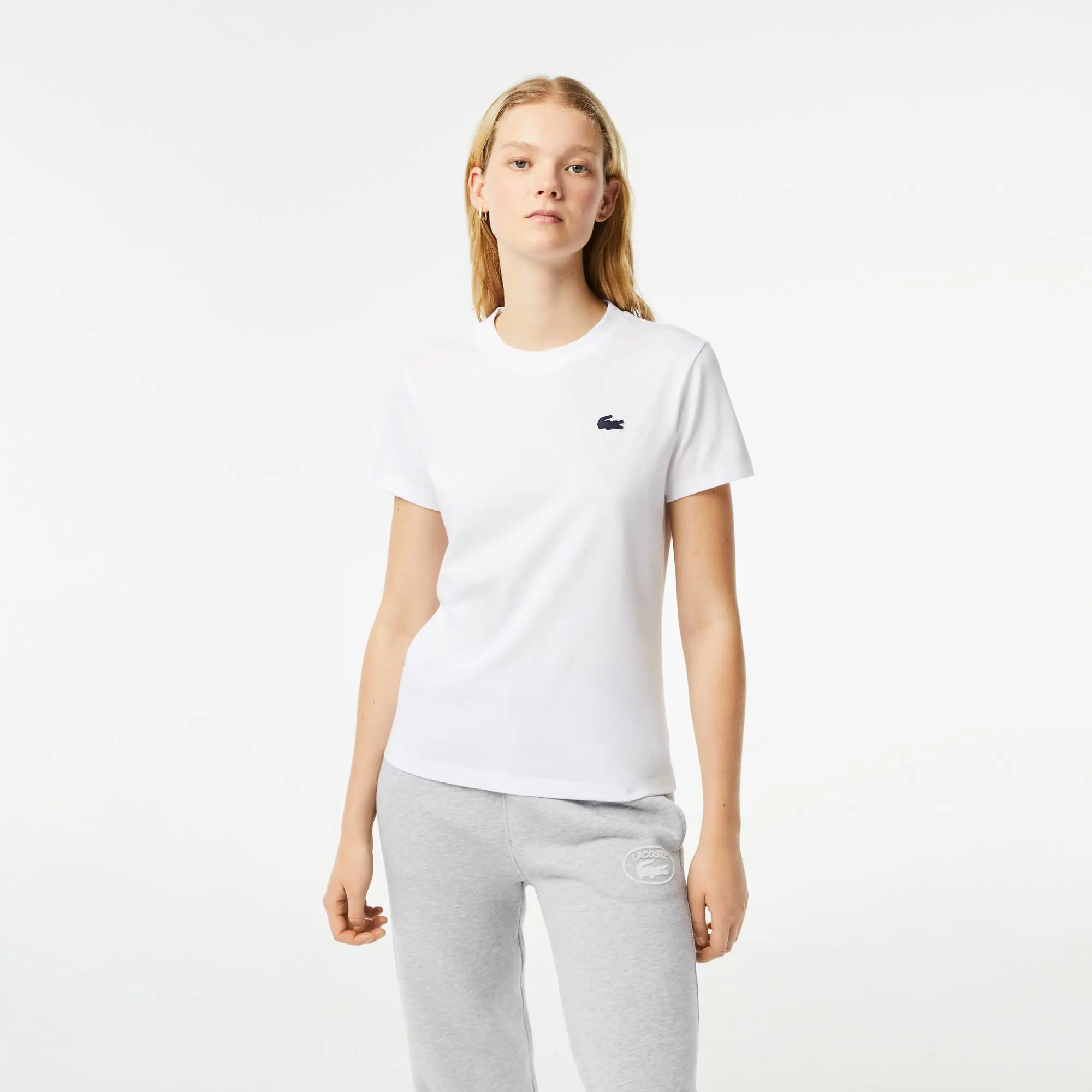 Lacoste Women's SPORT Organic Cotton Jersey T-Shirt. 1