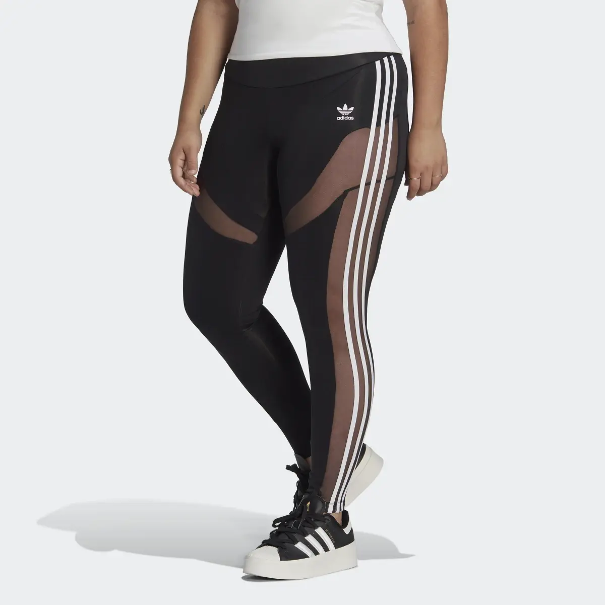 Adidas Centre Stage Leggings (Plus Size). 1