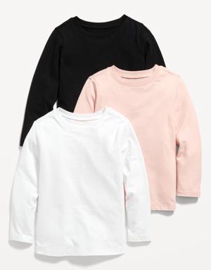 Unisex Long-Sleeve T-Shirt 3-Pack for Toddler multi