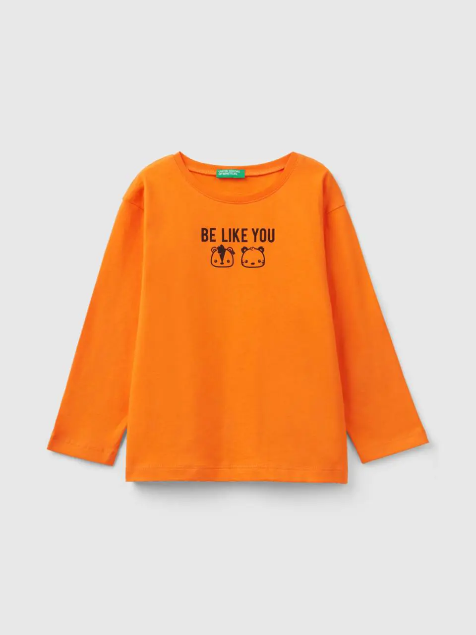 Benetton t-shirt in warm cotton with print. 1