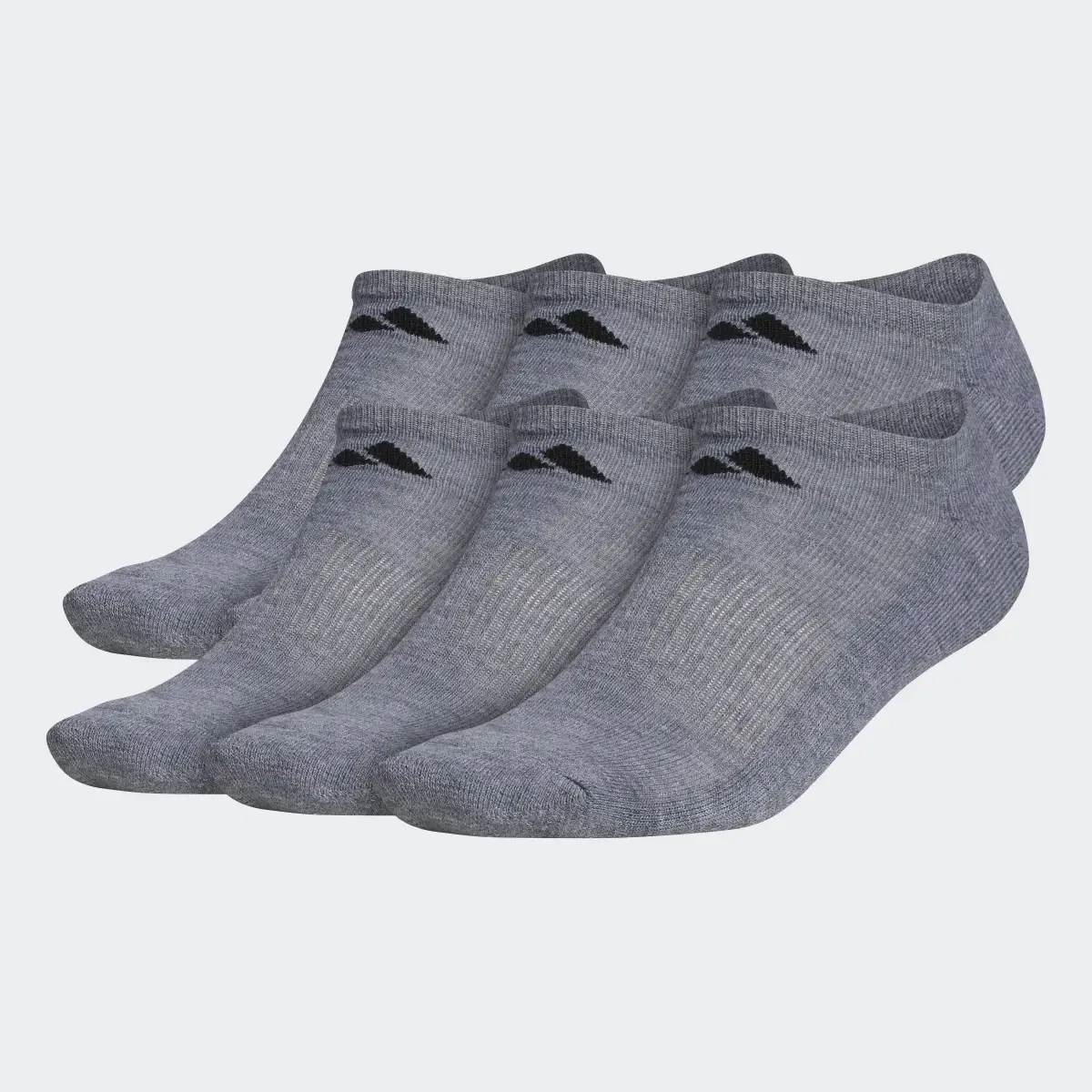 Adidas Athletic Cushioned No-Show Socks 6 Pairs. 2