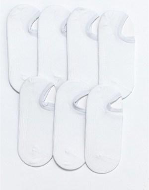 7 li Paket Sneakers Patik Çorap Siyah / Beyaz / Lacivert / Antracite