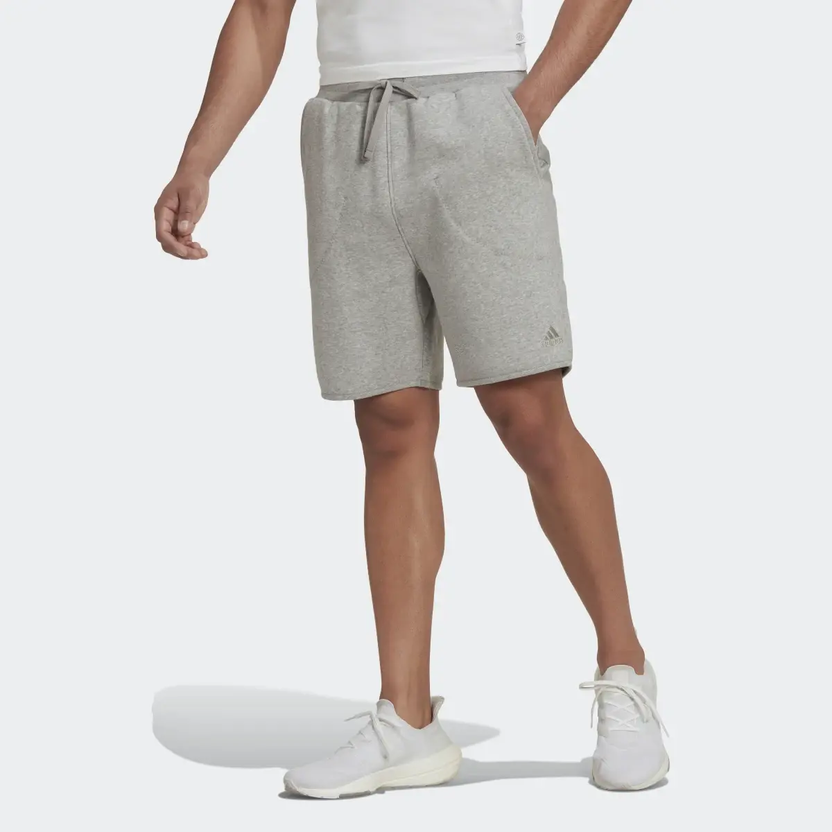 Adidas Studio Lounge Fleece Shorts. 1