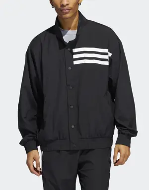 Basketball Allover Print Snap Jacket