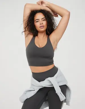 By Aerie Real Me Low Key Longline Sports Bra