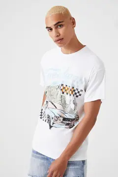Forever 21 Forever 21 Speedway Graphic Tee White/Multi. 2