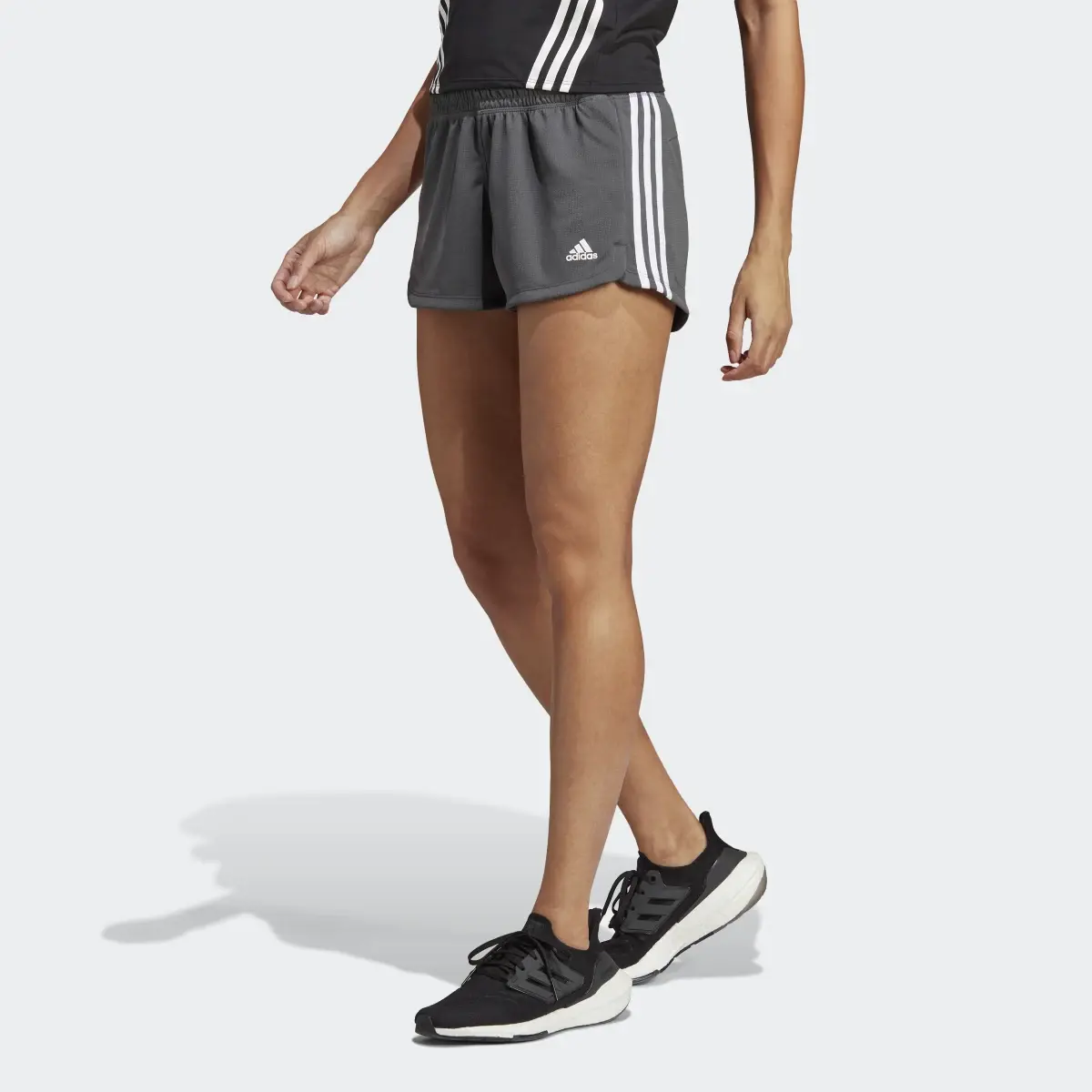 Adidas Pacer 3-Stripes Knit Shorts. 1