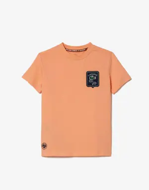 T-shirt enfant Lacoste Sport Édition Roland Garros avec badge