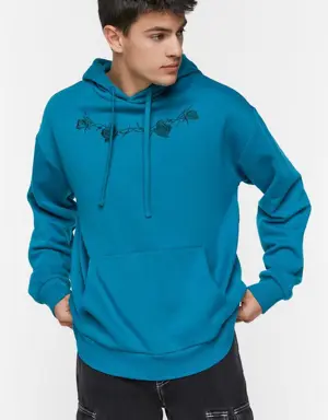 Forever 21 Embroidered Dream Fleece Hoodie Marina