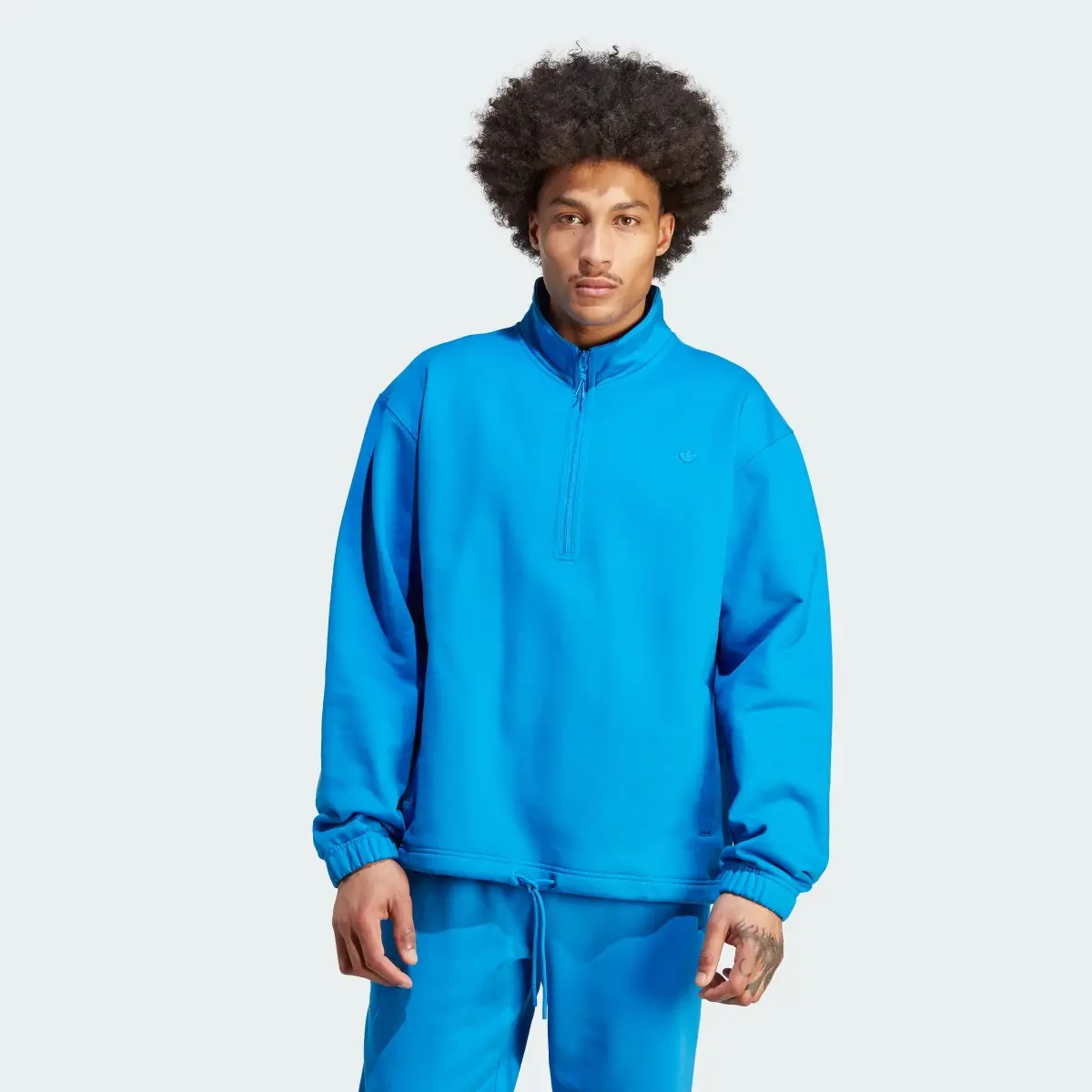 Adidas Adicolor Contempo Half-Zip Crew Sweatshirt. 2