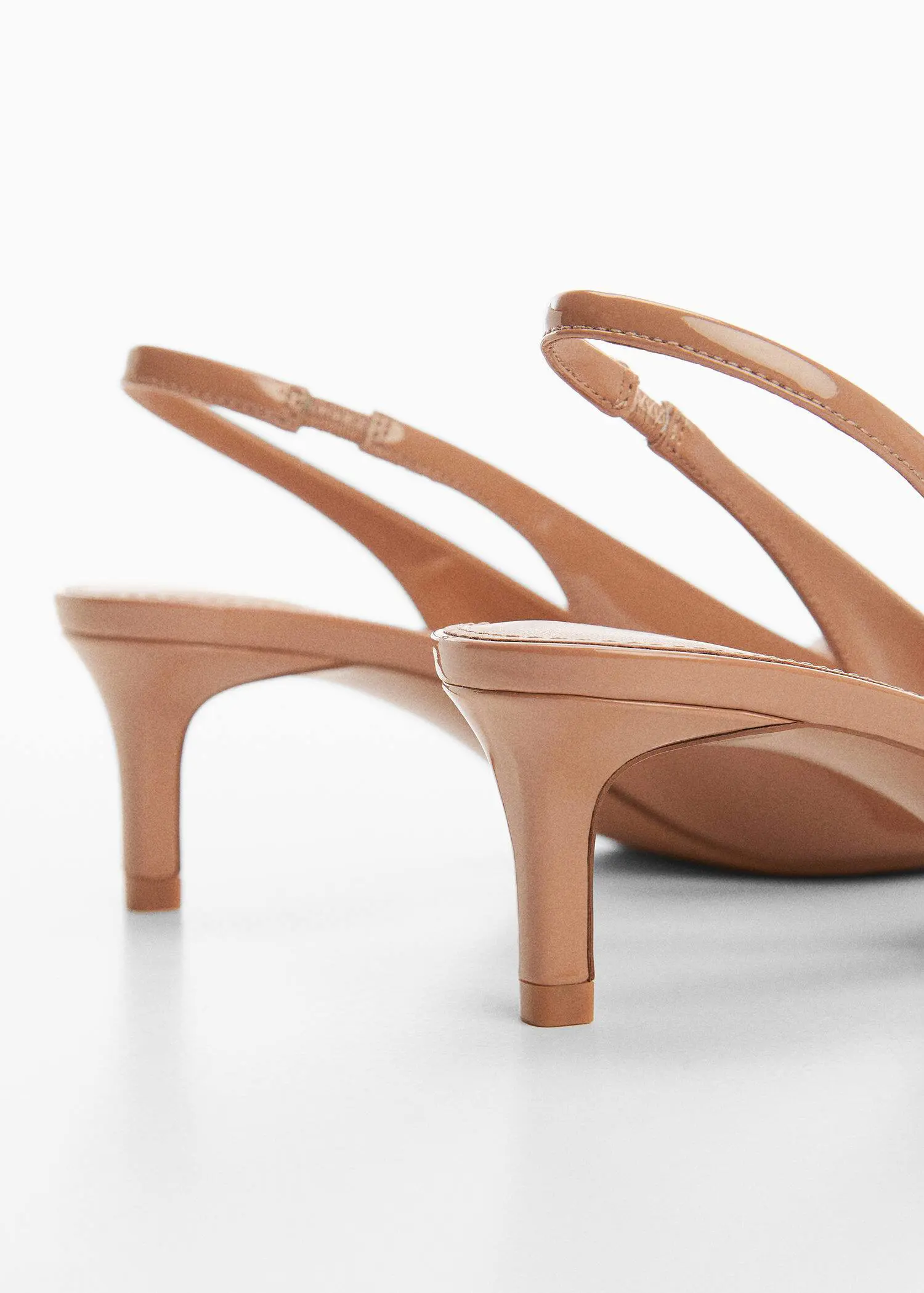 Mango Patent leather slingback-heeled shoes. 3