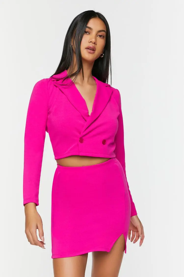 Hot pink blazer forever 21 best sale