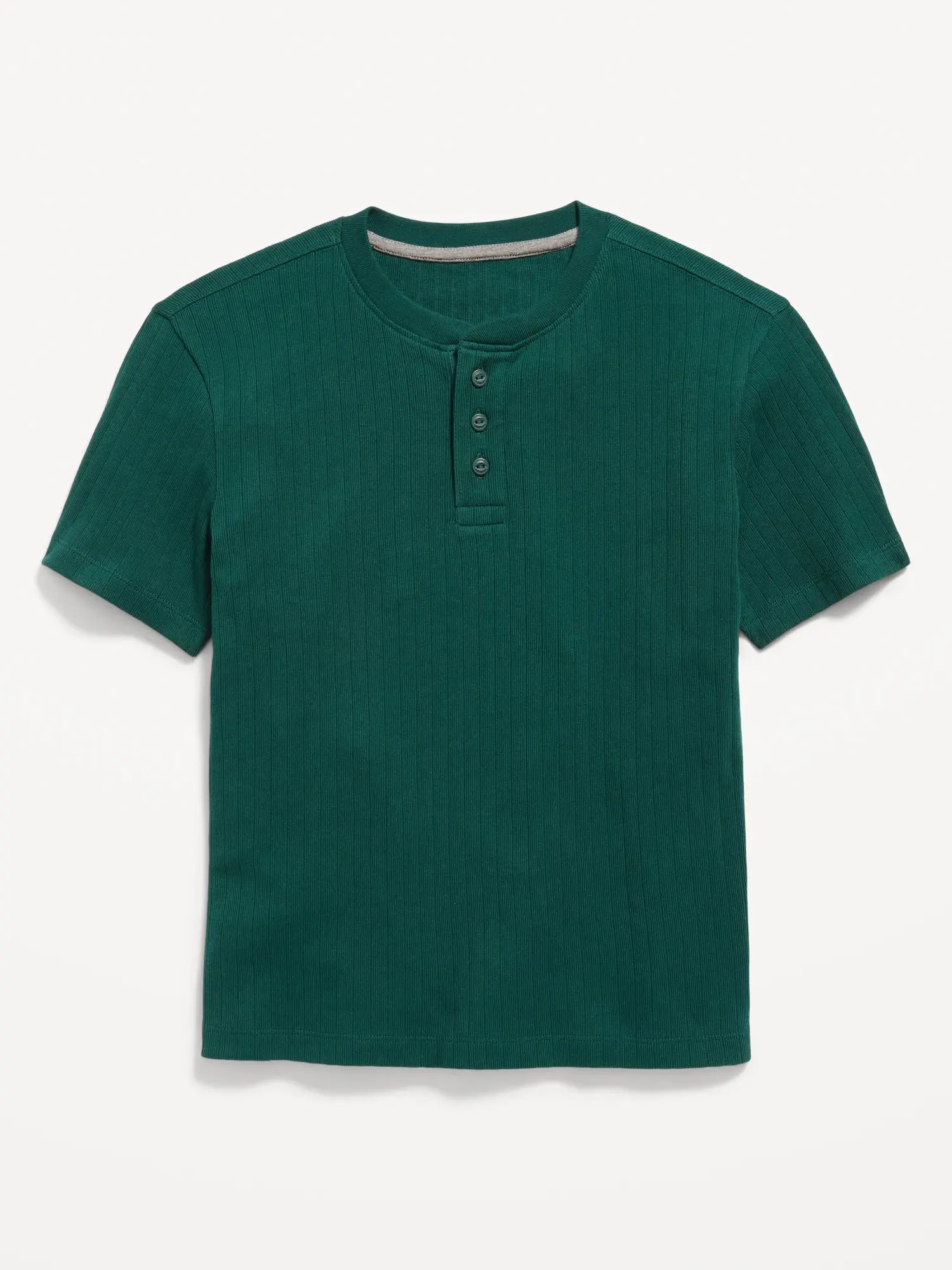 Old Navy Short-Sleeve Rib-Knit Henley T-Shirt for Boys green. 1