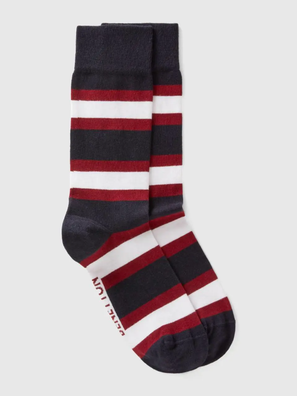 Benetton dark blue striped socks. 1