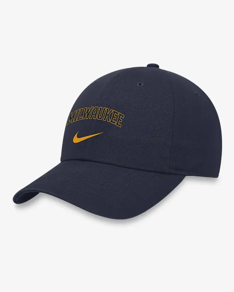 Nike Milwaukee Brewers Heritage86 Wordmark Swoosh. 1