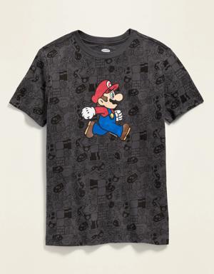 Gender-Neutral Super Mario&#153 Graphic Printed T-Shirt For Kids black