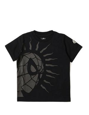 Siyah Figür Baskılı Logolu Erkek Çocuk T-shirt
