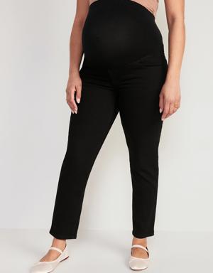 Maternity Full-Panel OG Straight Jeans black