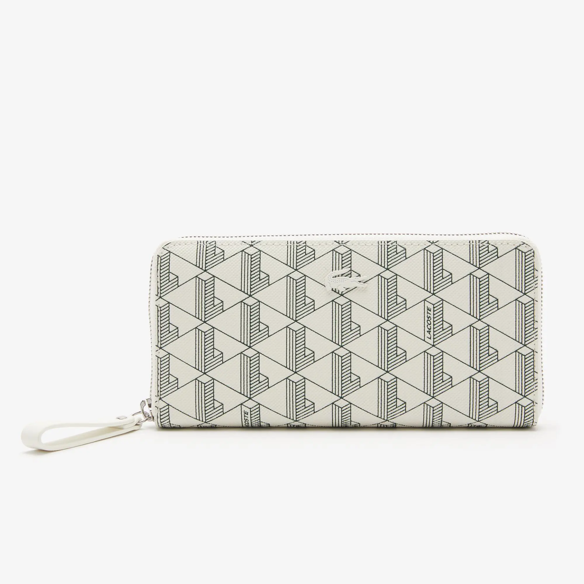 Lacoste Cartera Lacoste con cierre y monograma estampado para mujer. 1 Lacoste Cartera Lacoste con cierre y monograma estampado para mujer. 1