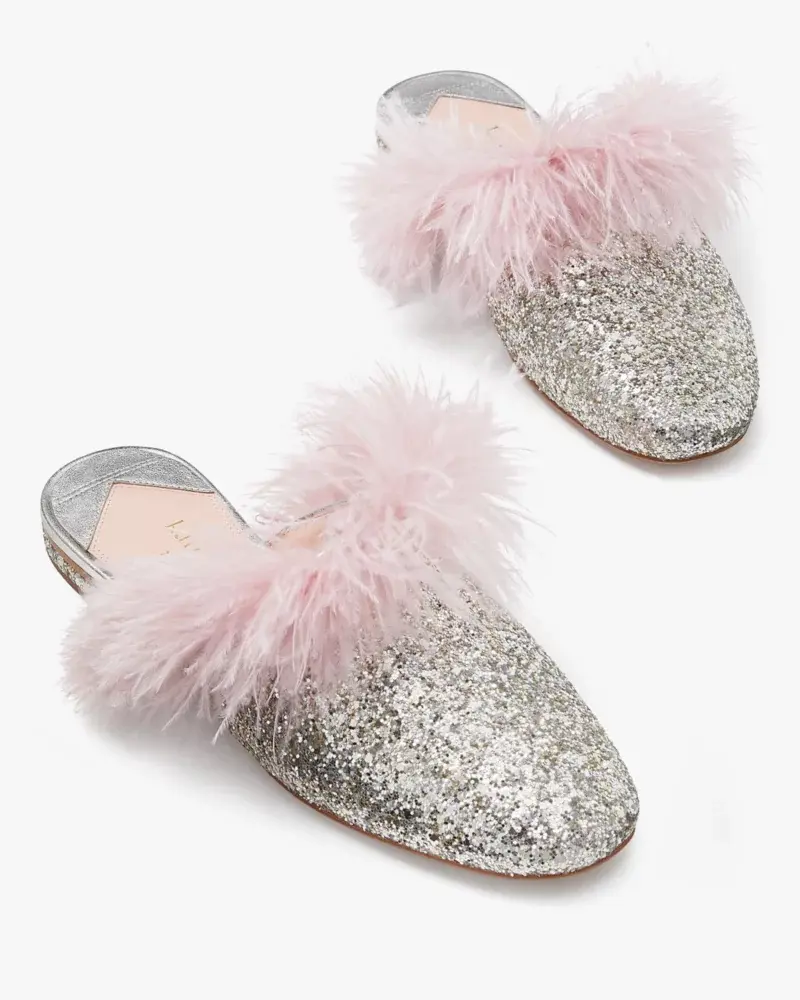 Kate Spade Marabou Mules. 2