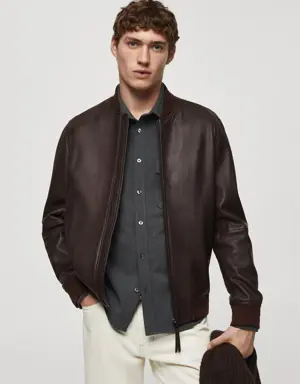 100% nappa leather jacket