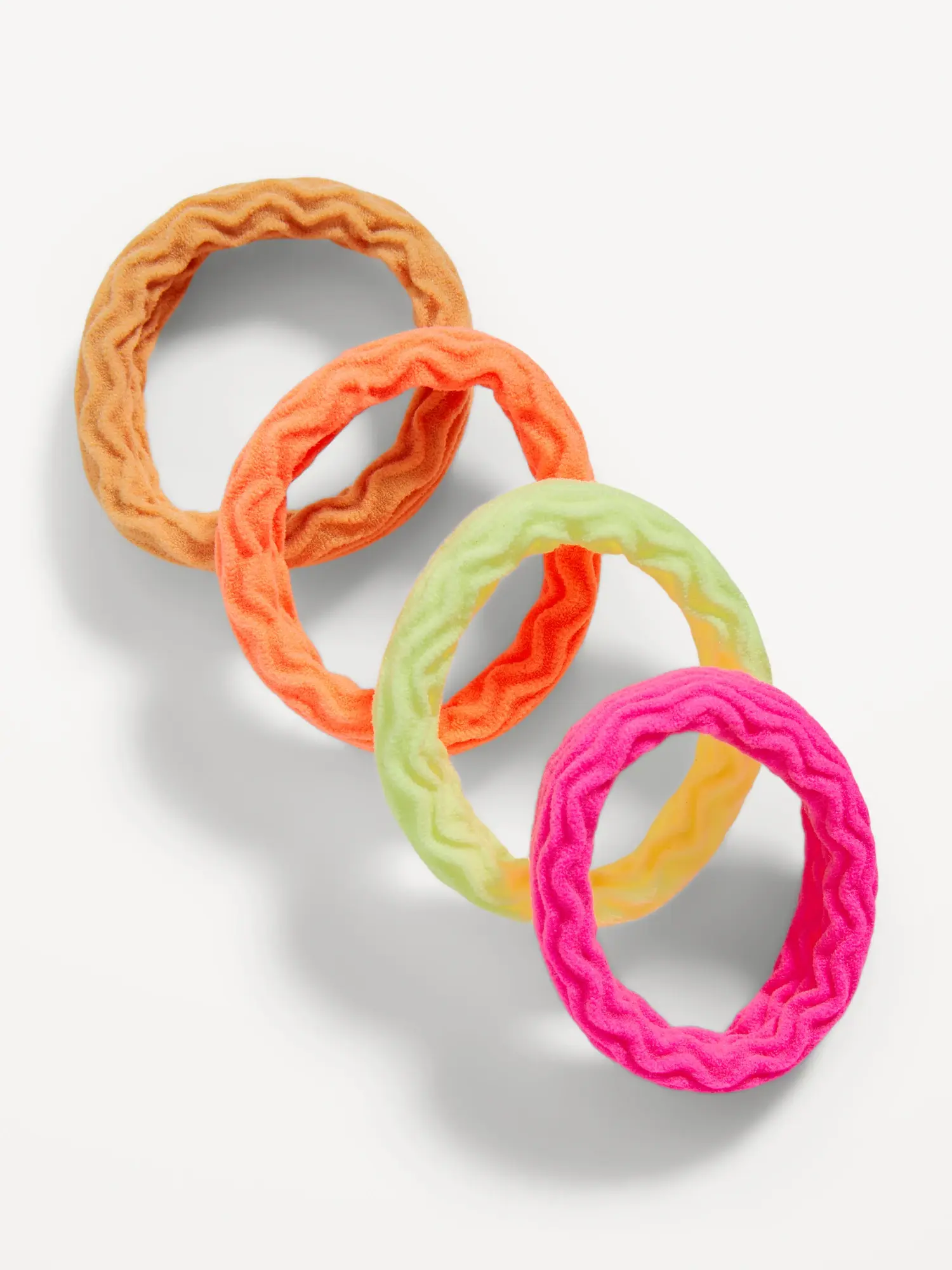 Old Navy Thick Tangle-Free Hair Ties 4-Pack for Adults pink. 1