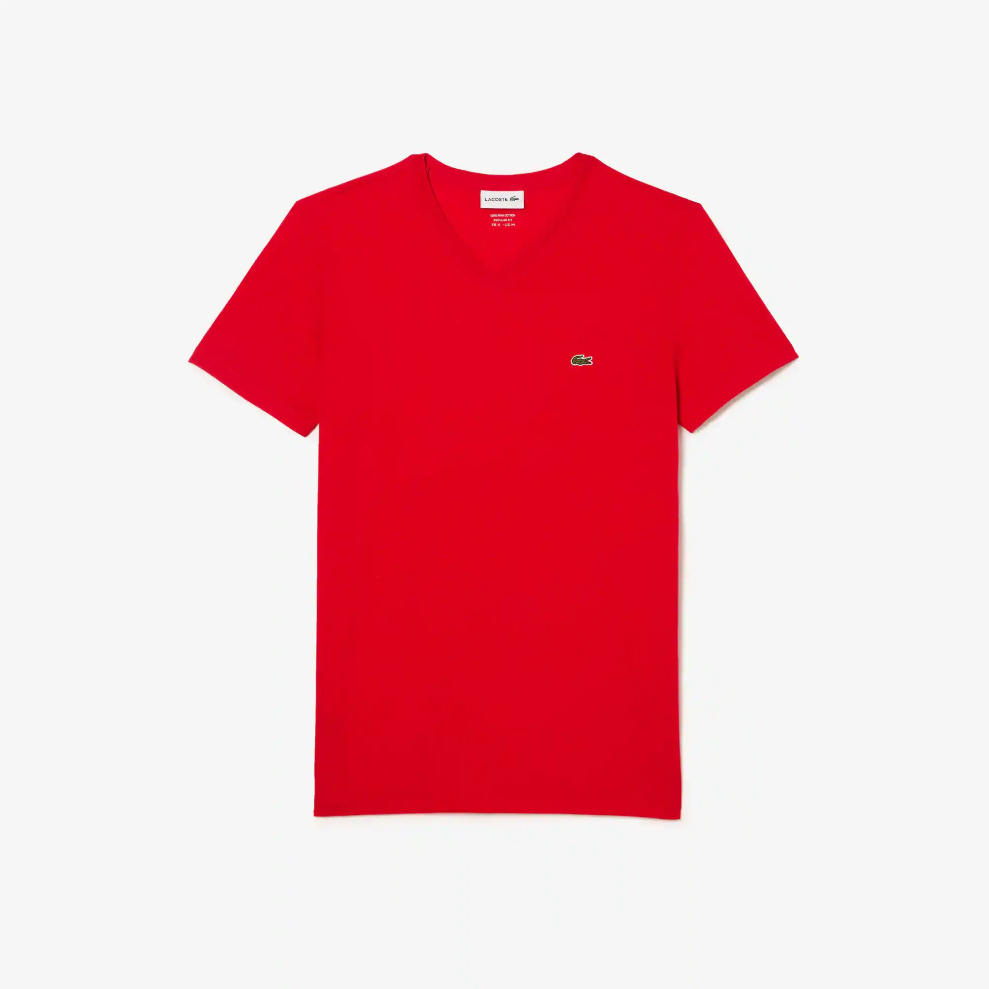 Lacoste Men's V-Neck Pima Cotton Jersey T-Shirt. 2 Lacoste Men's V-Neck Pima Cotton Jersey T-Shirt. 2