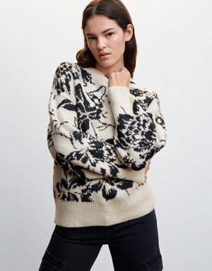 Flowers knit sweater