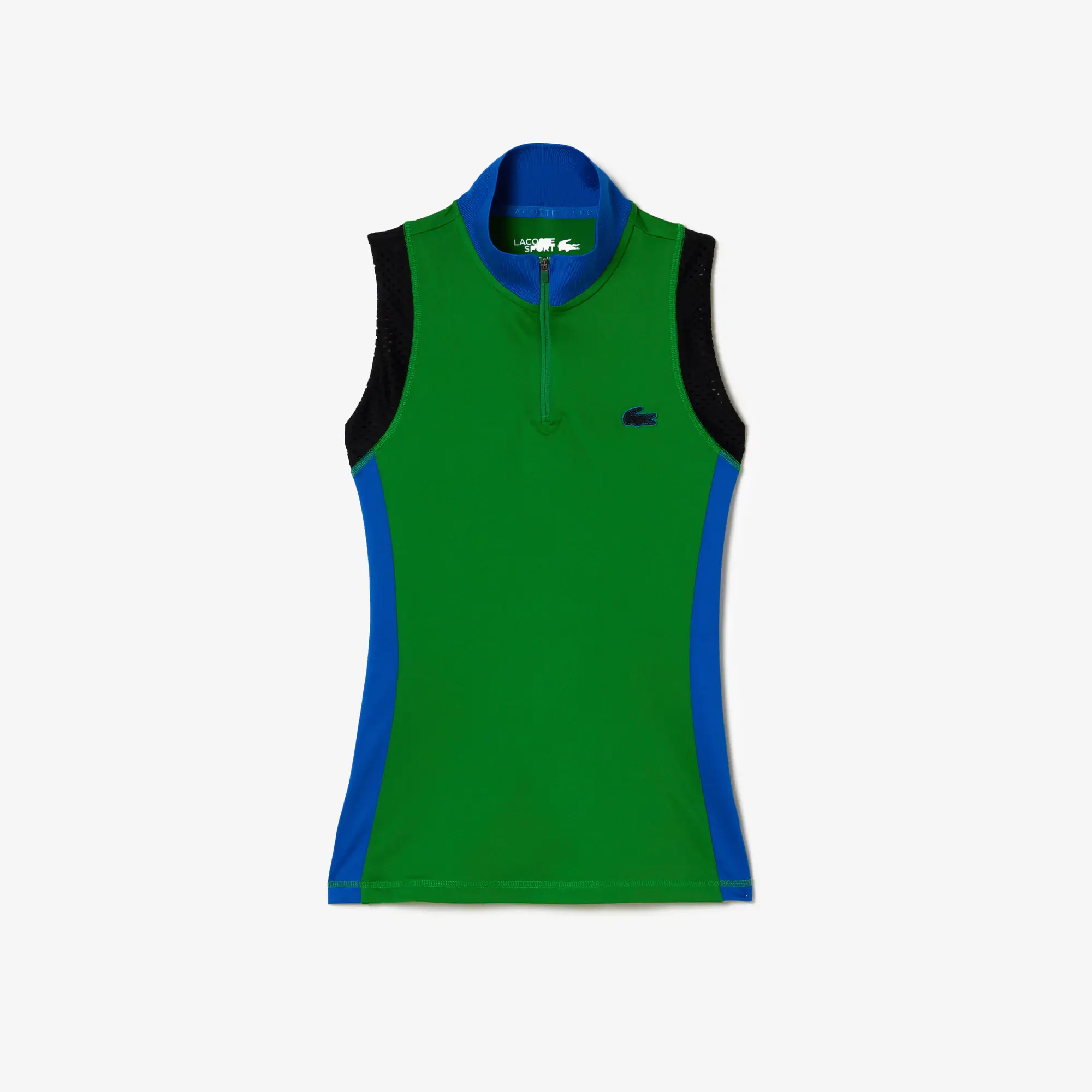 Lacoste Women’s Tennis Sleeveless Zip Neck Polo. 2 Lacoste Women’s Tennis Sleeveless Zip Neck Polo. 2