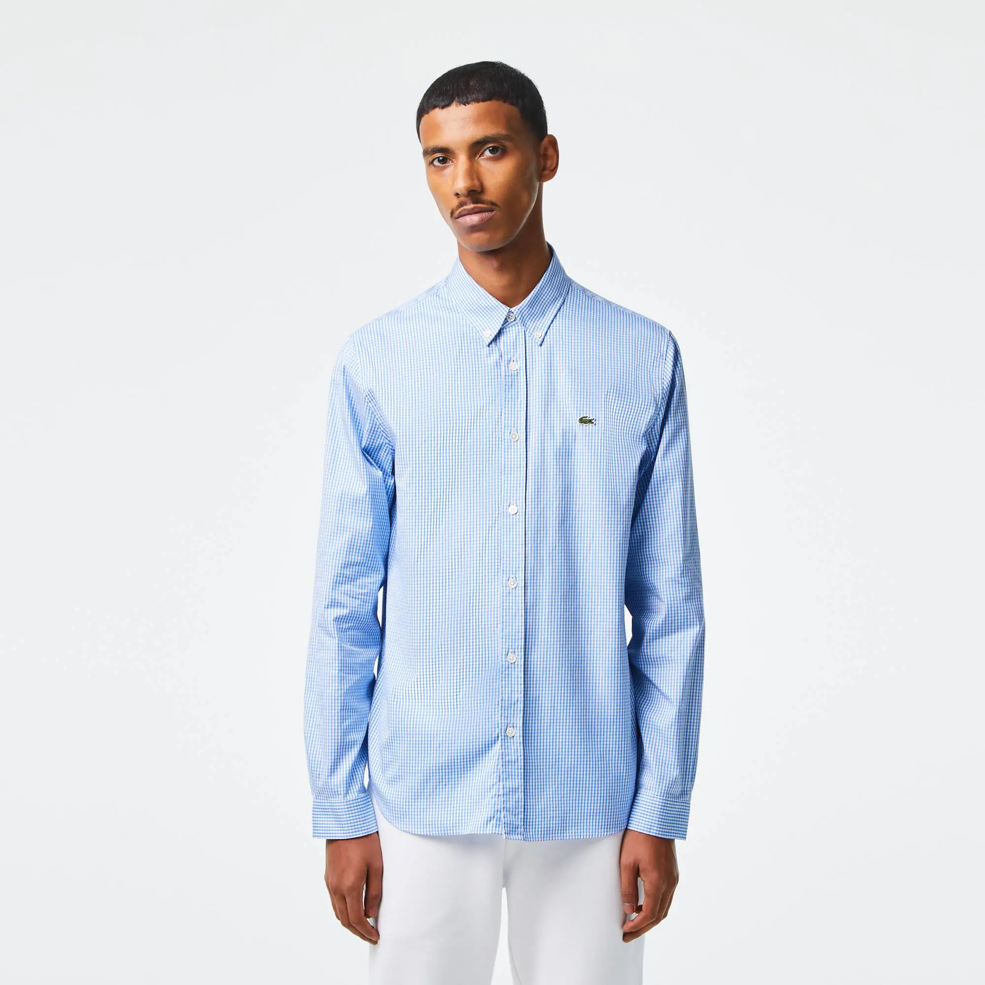 Lacoste Chemise regular fit en coton premium à carreaux. 1