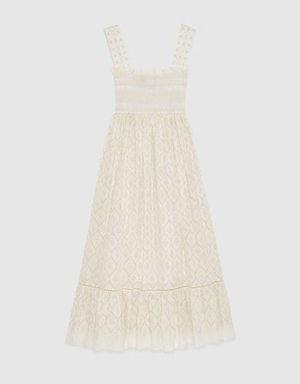 Double G flower broderie anglaise dress
