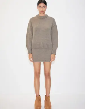 Mango Puffed-sleeved wool sweater