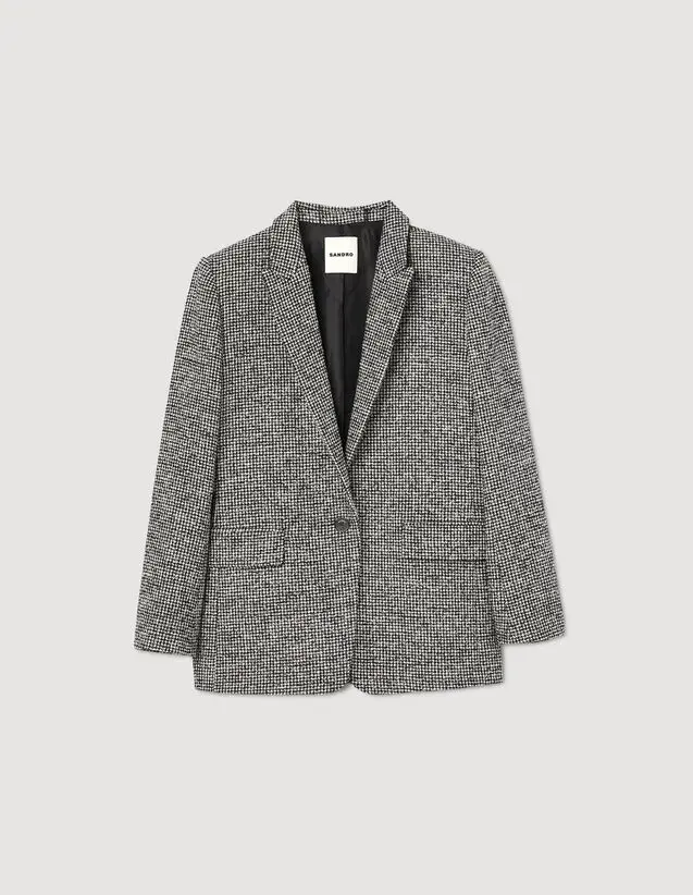 Sandro Houndstooth suit jacket Login to add to Wish list. 2